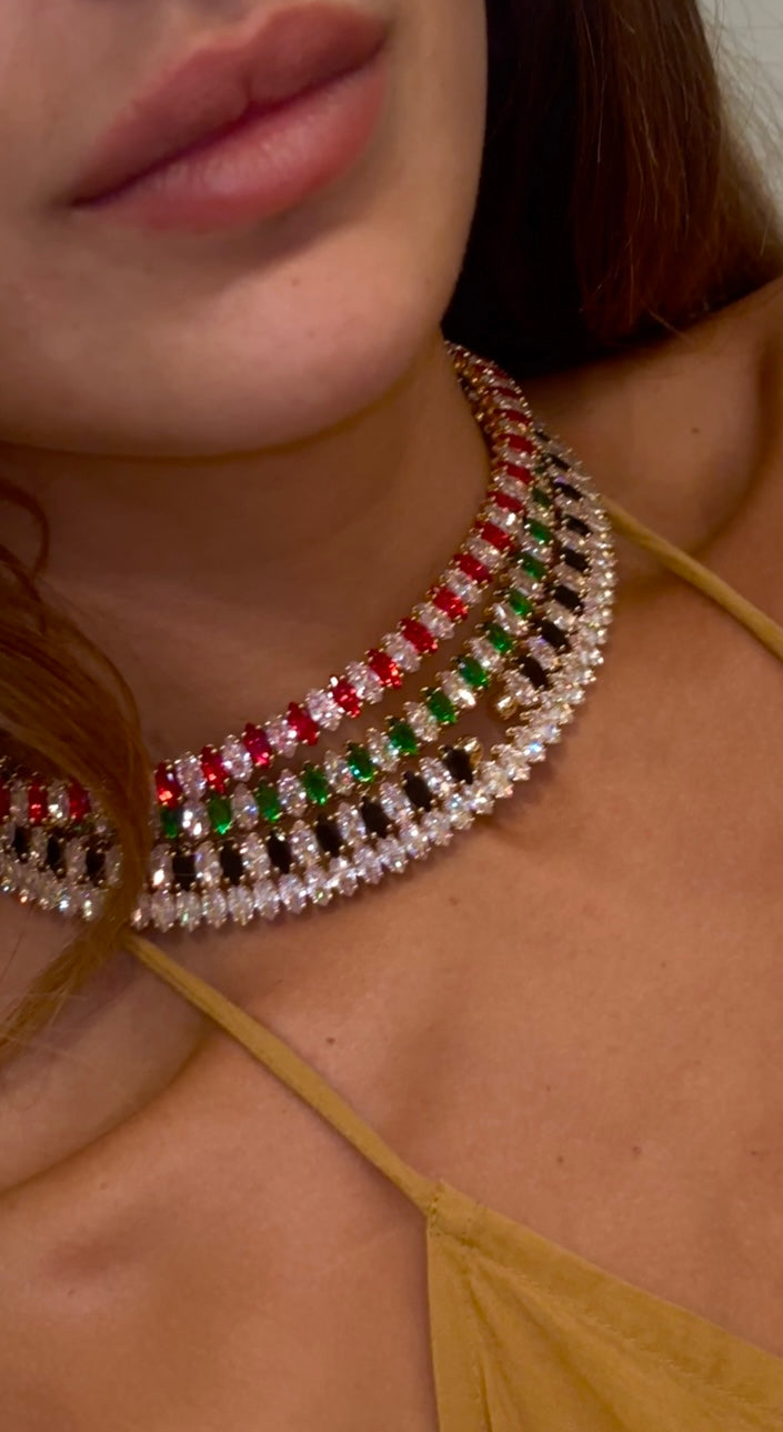 Collier COURONNE 4 COULEURS