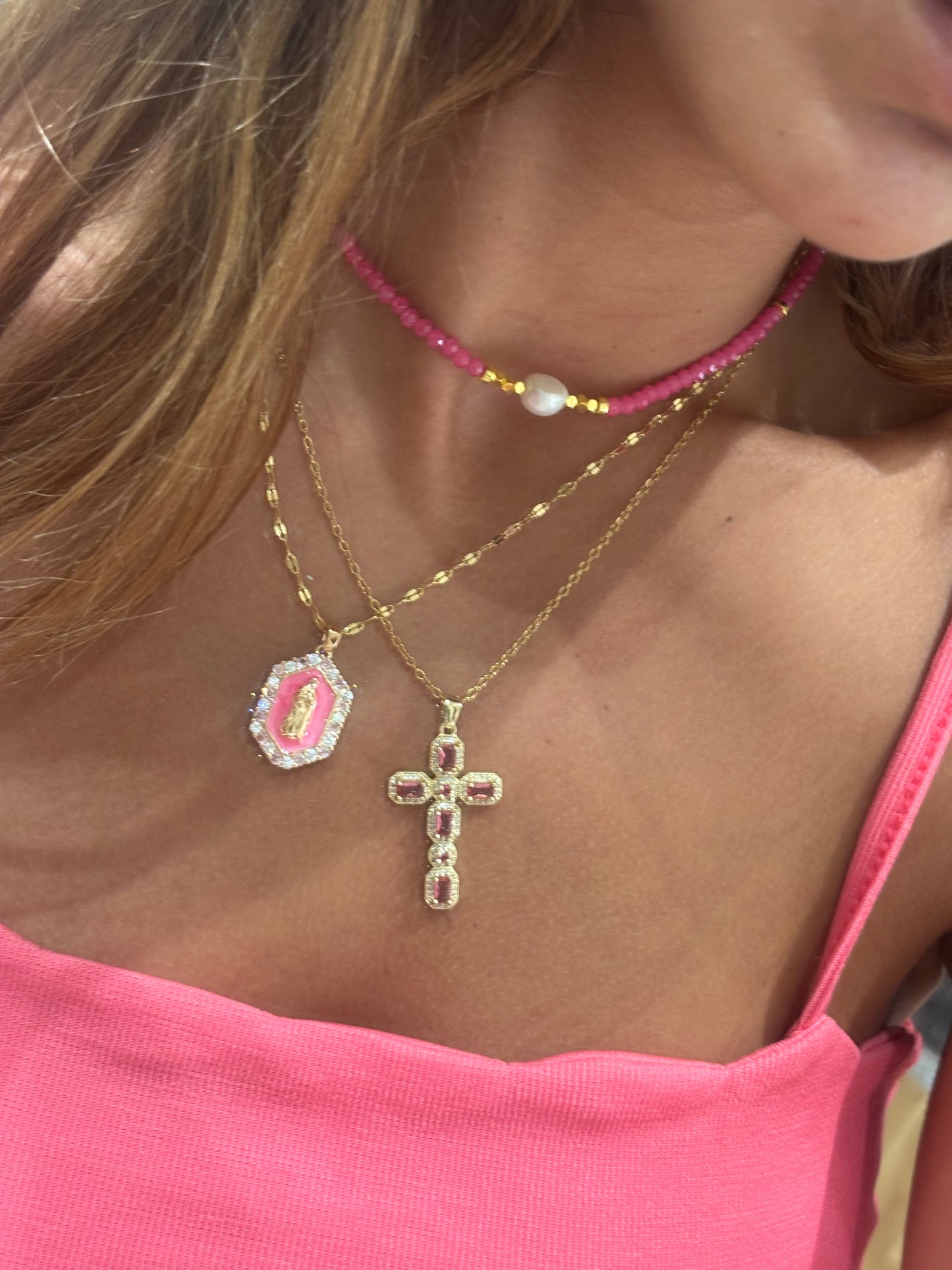 Croix rosy & bluy
