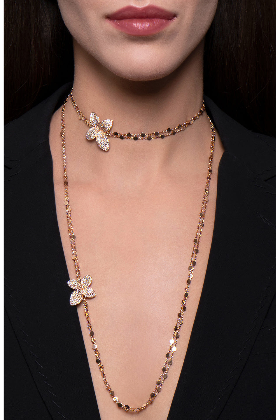Collier Sautoir fleurs