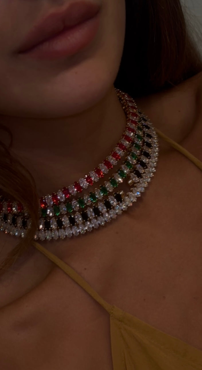 Collier COURONNE 4 COULEURS
