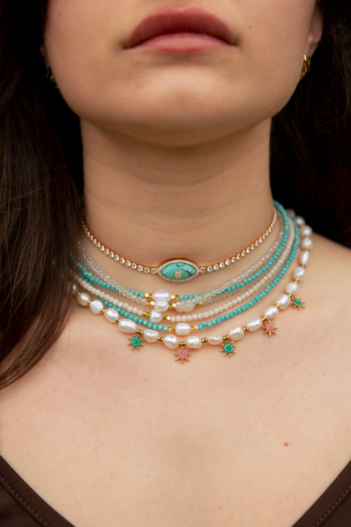 Collier PERLA BLEU