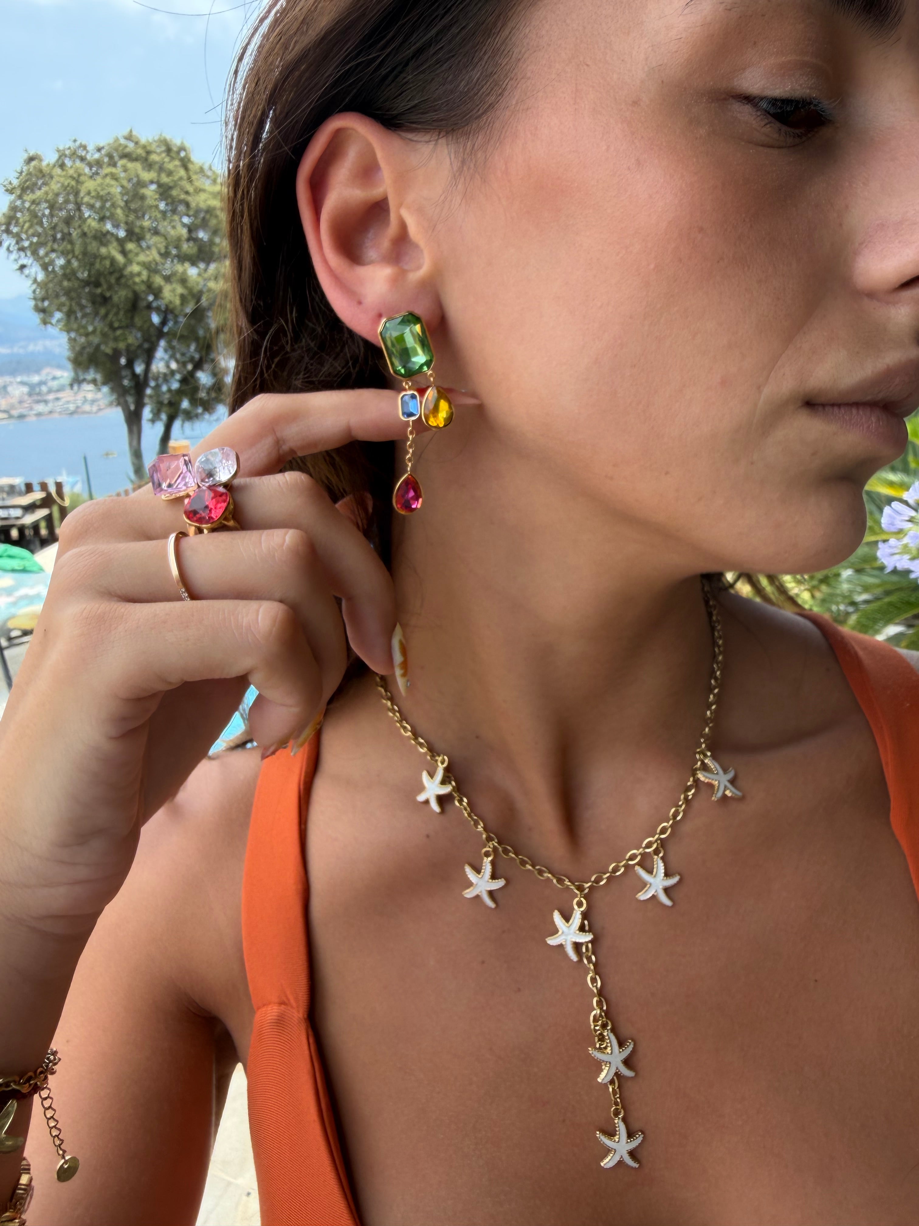 Collier étoile blanc