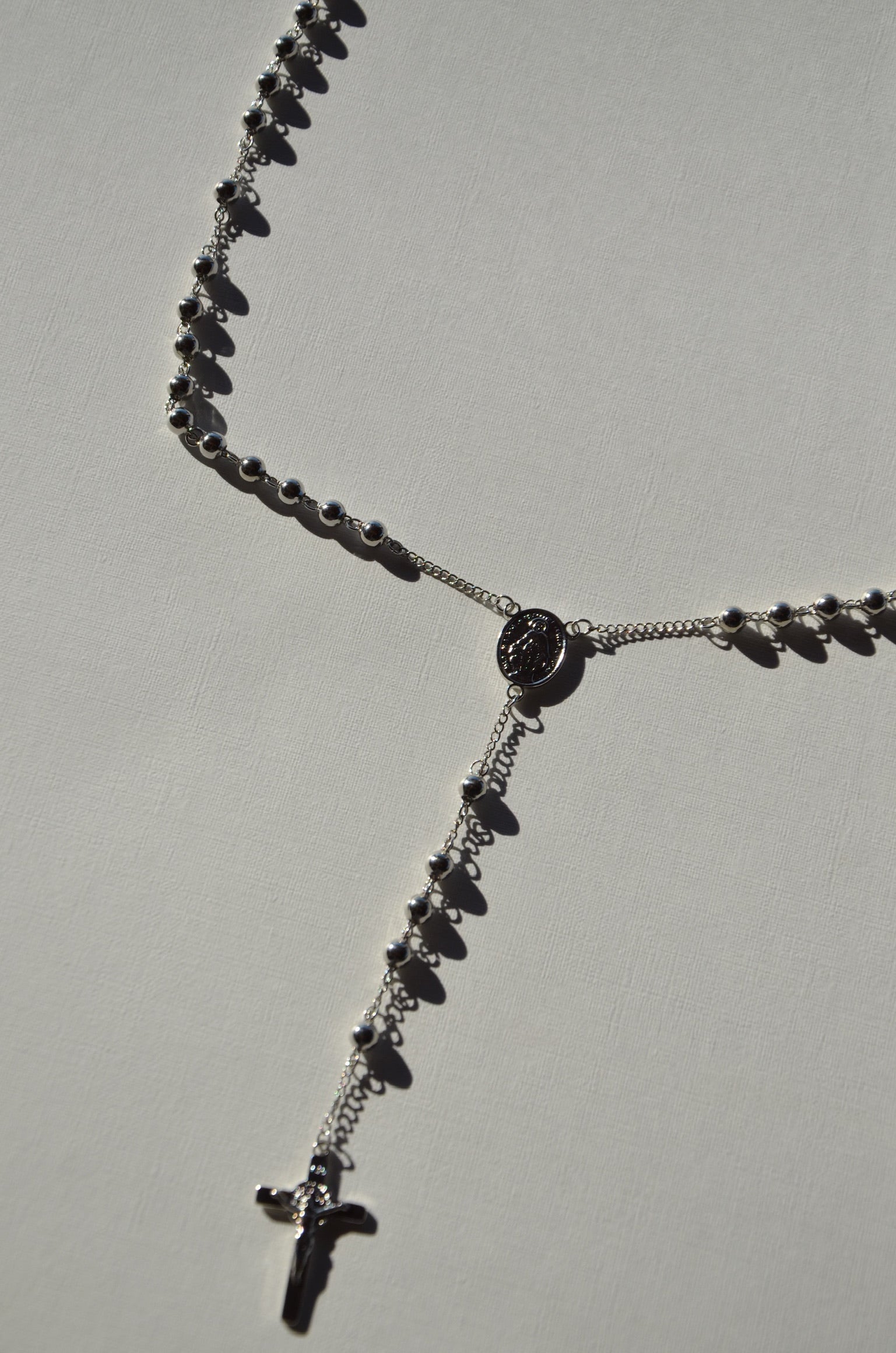 chapelet sautoir acier blanc