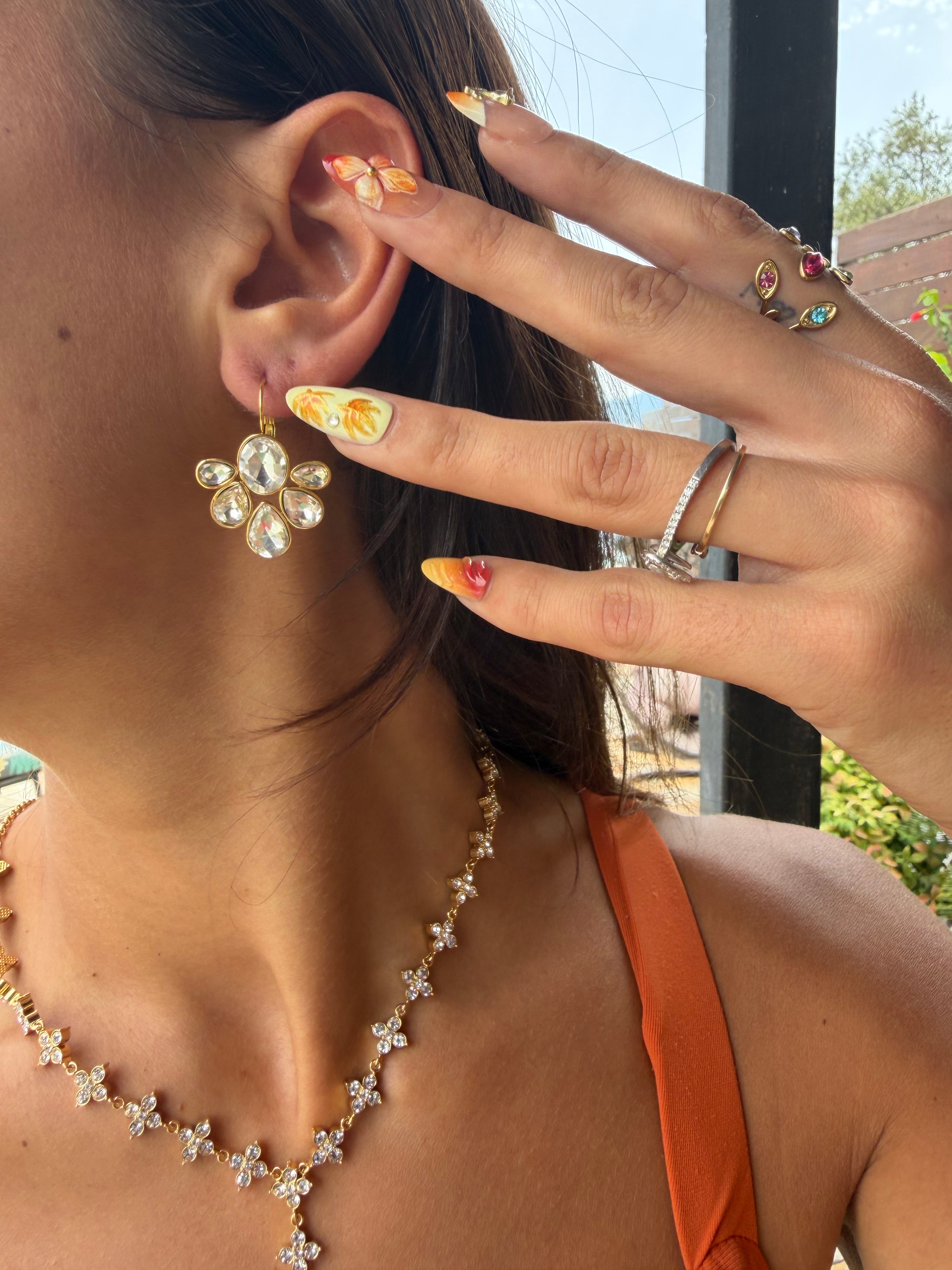 Boucles TRÈFLE BLANCHE