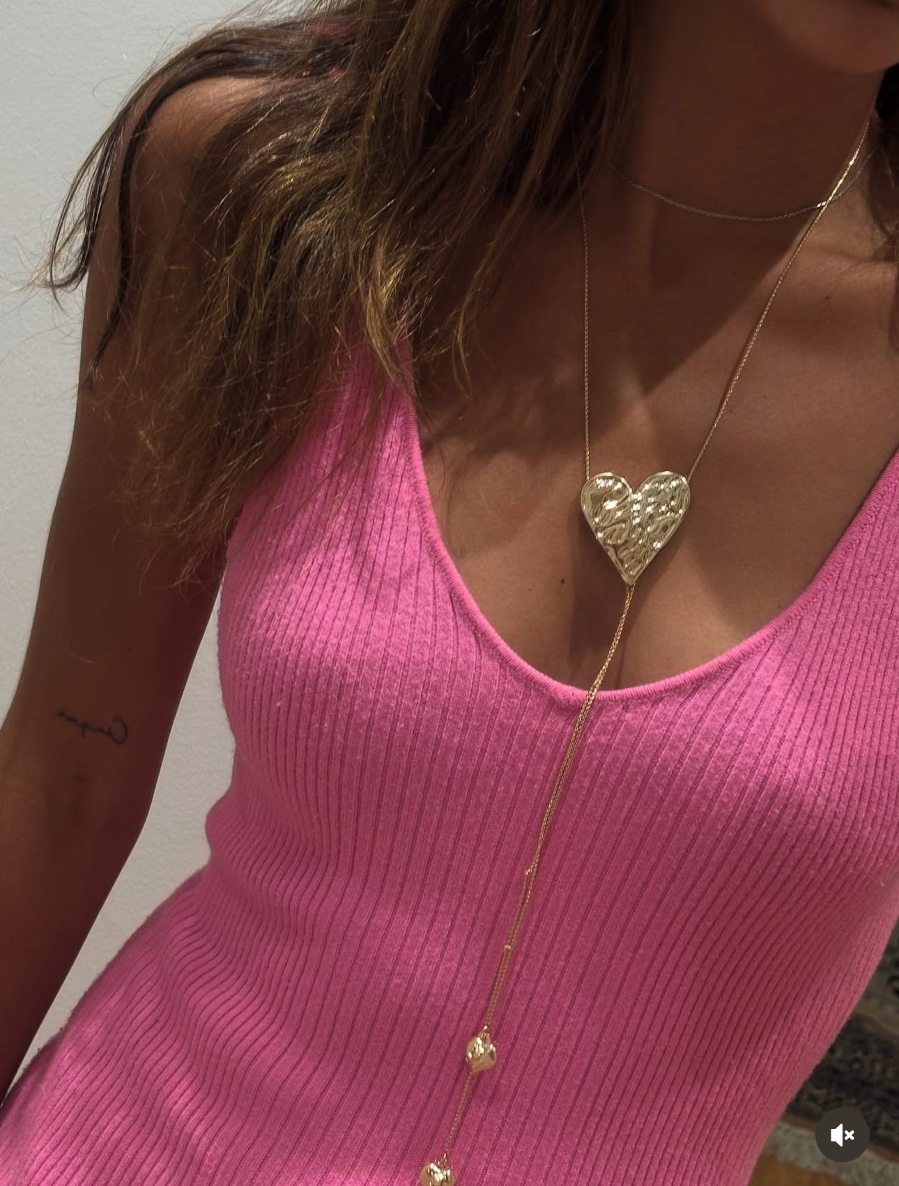 Sautoir cœur d’or