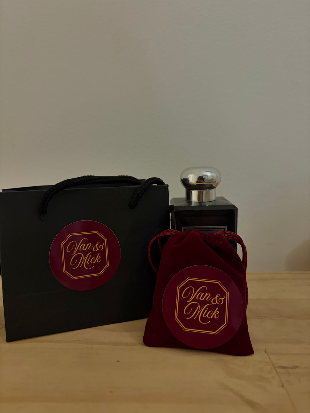Emballage cadeau sac + pochette avec stickers