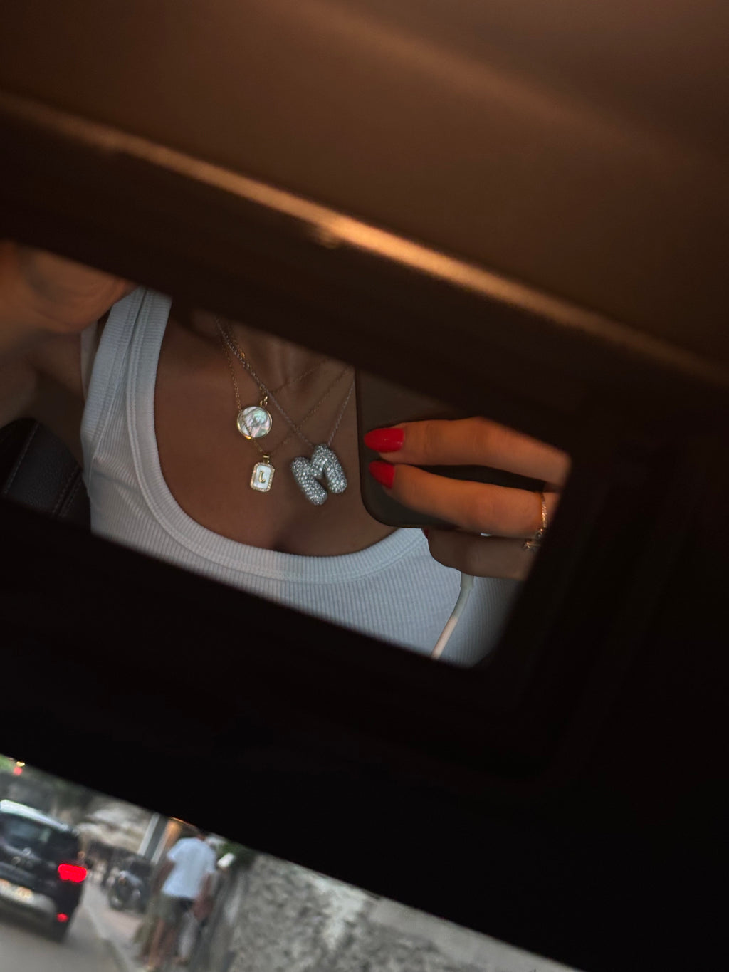 Collier lettres bulles blanc ou or