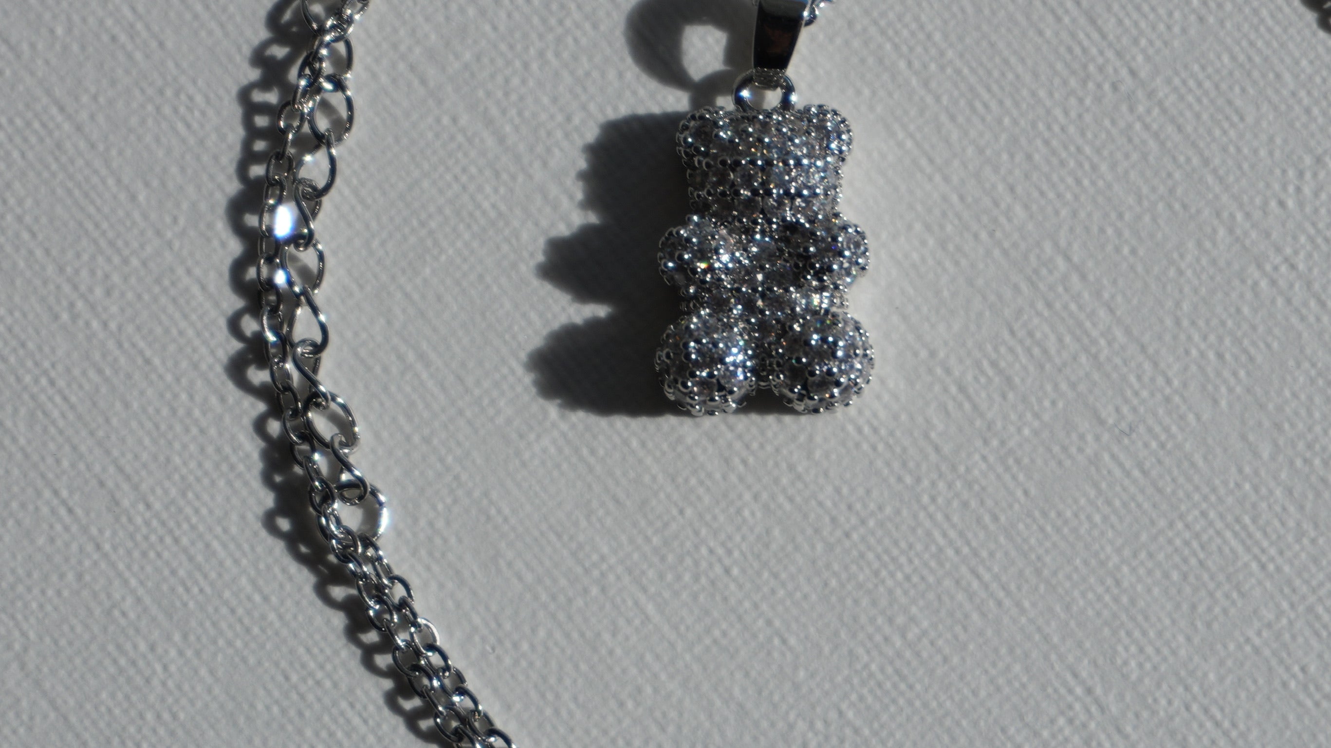 Collier nounours argent