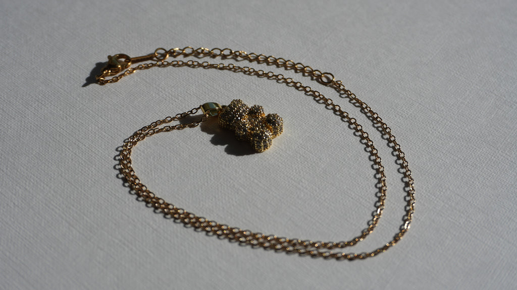 Collier nounours doré