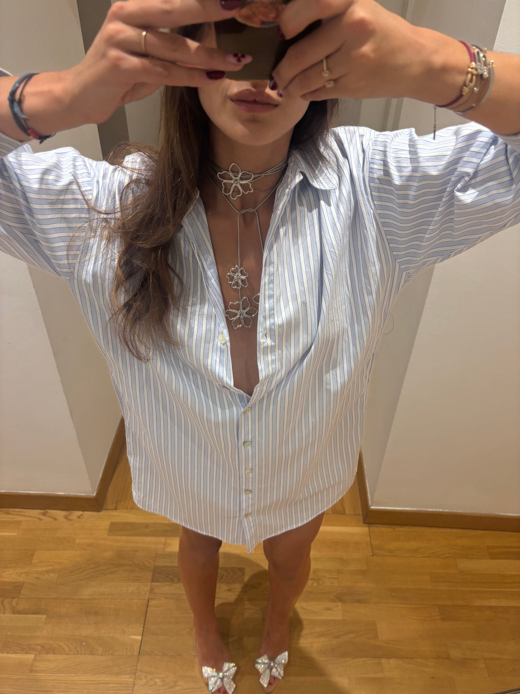 Collier multifonctions fleurs ARGENT