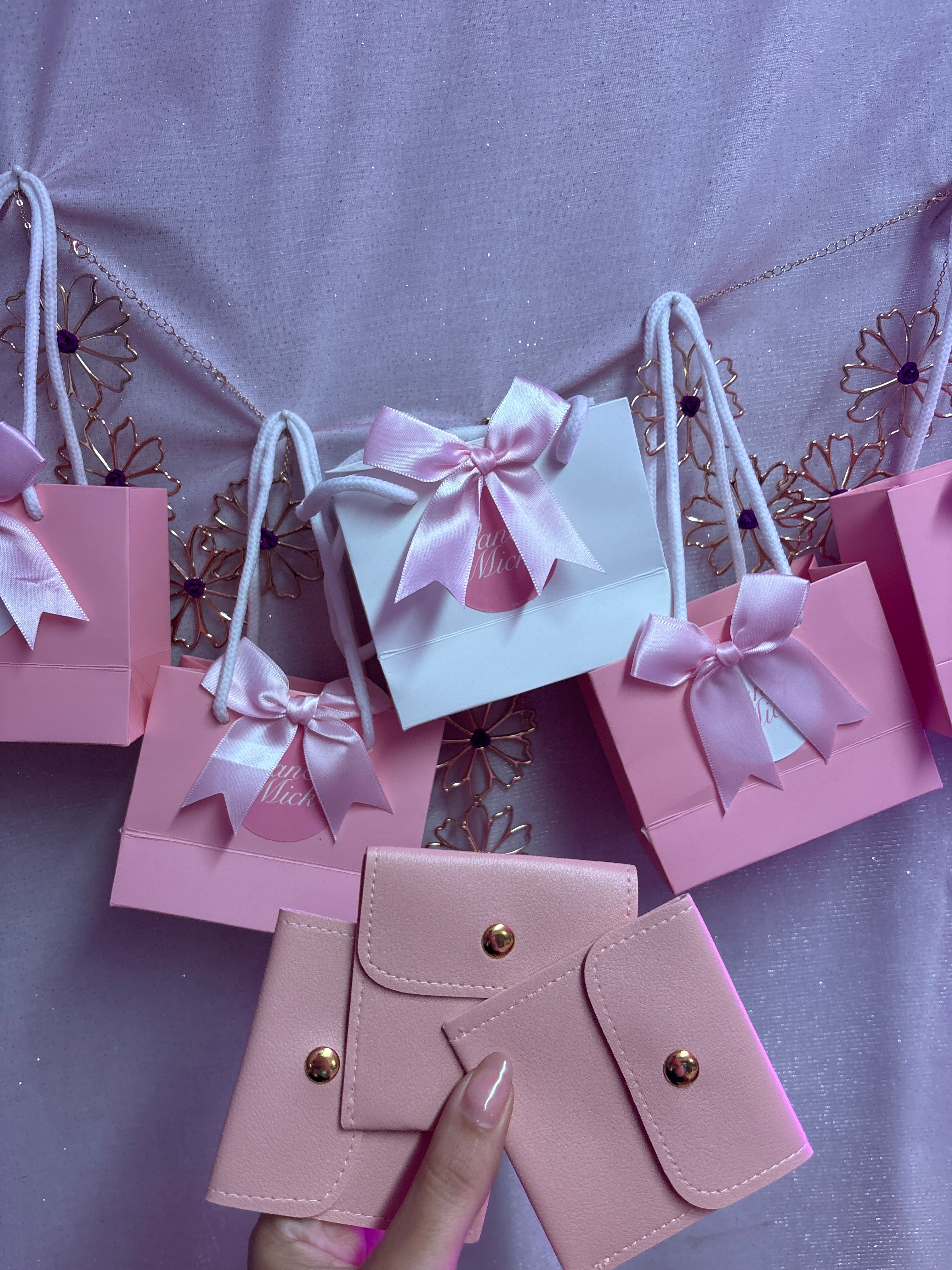 Emballage cadeau sac + pochon cuir