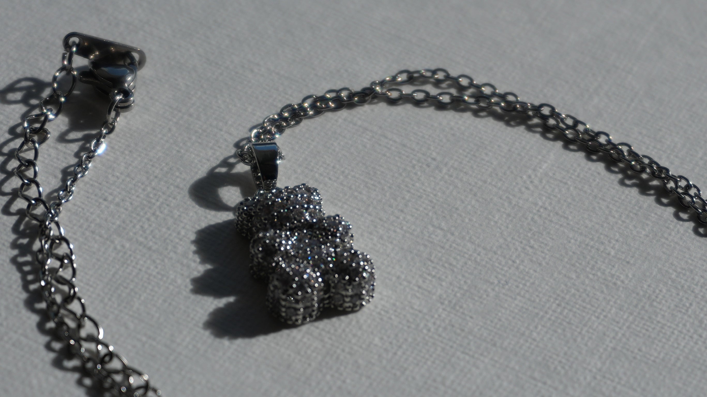 Collier nounours argent