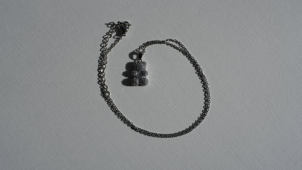 Collier nounours argent