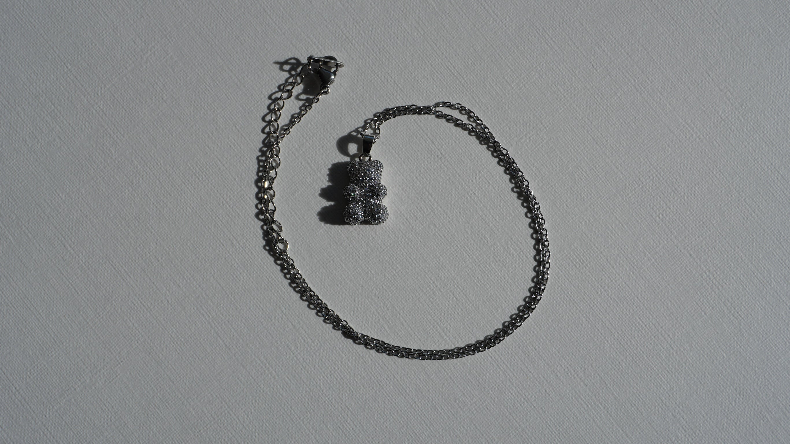 Collier nounours argent