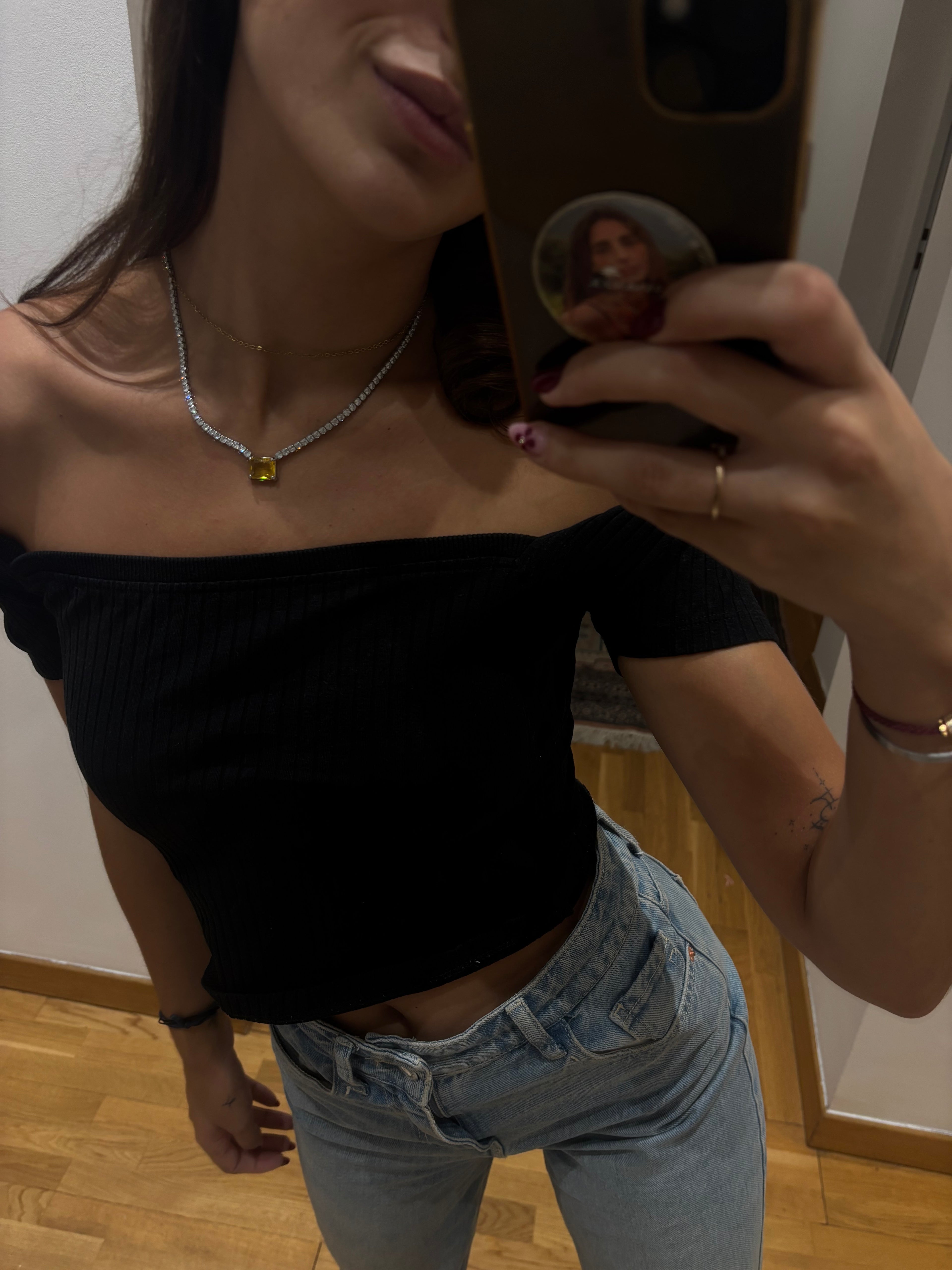 Colliers Bella jaune/rose