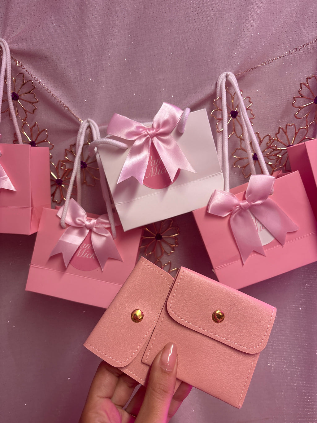 Emballage cadeau sac + pochon cuir