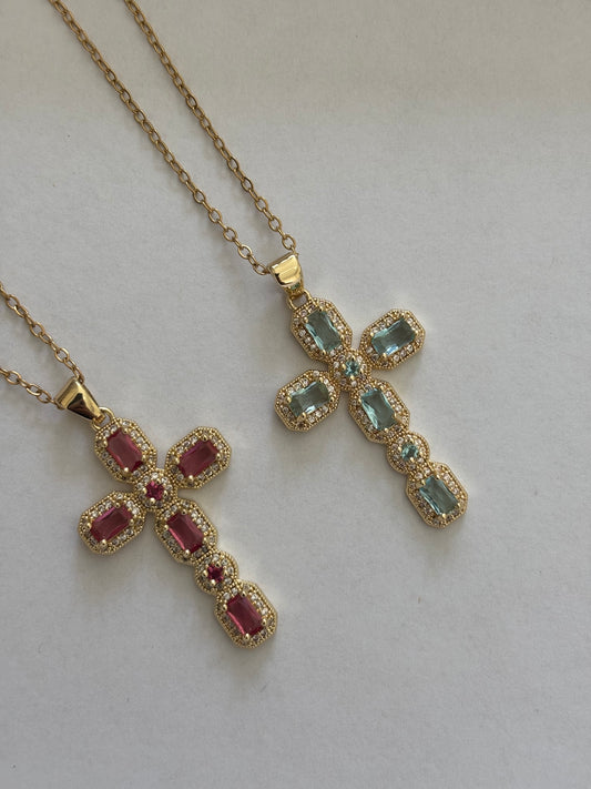 Croix rosy & bluy