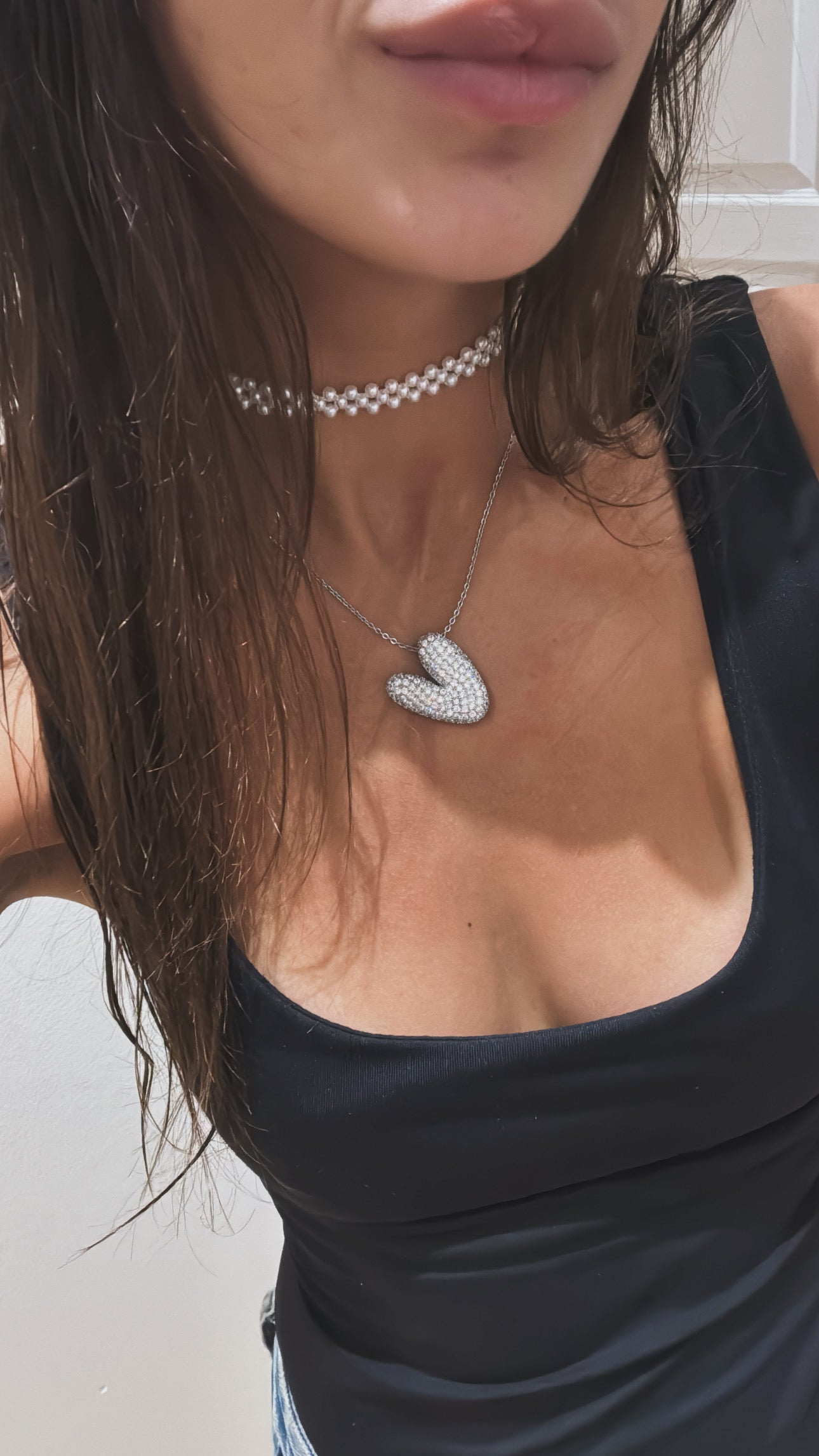 Collier ras de cou petites perles