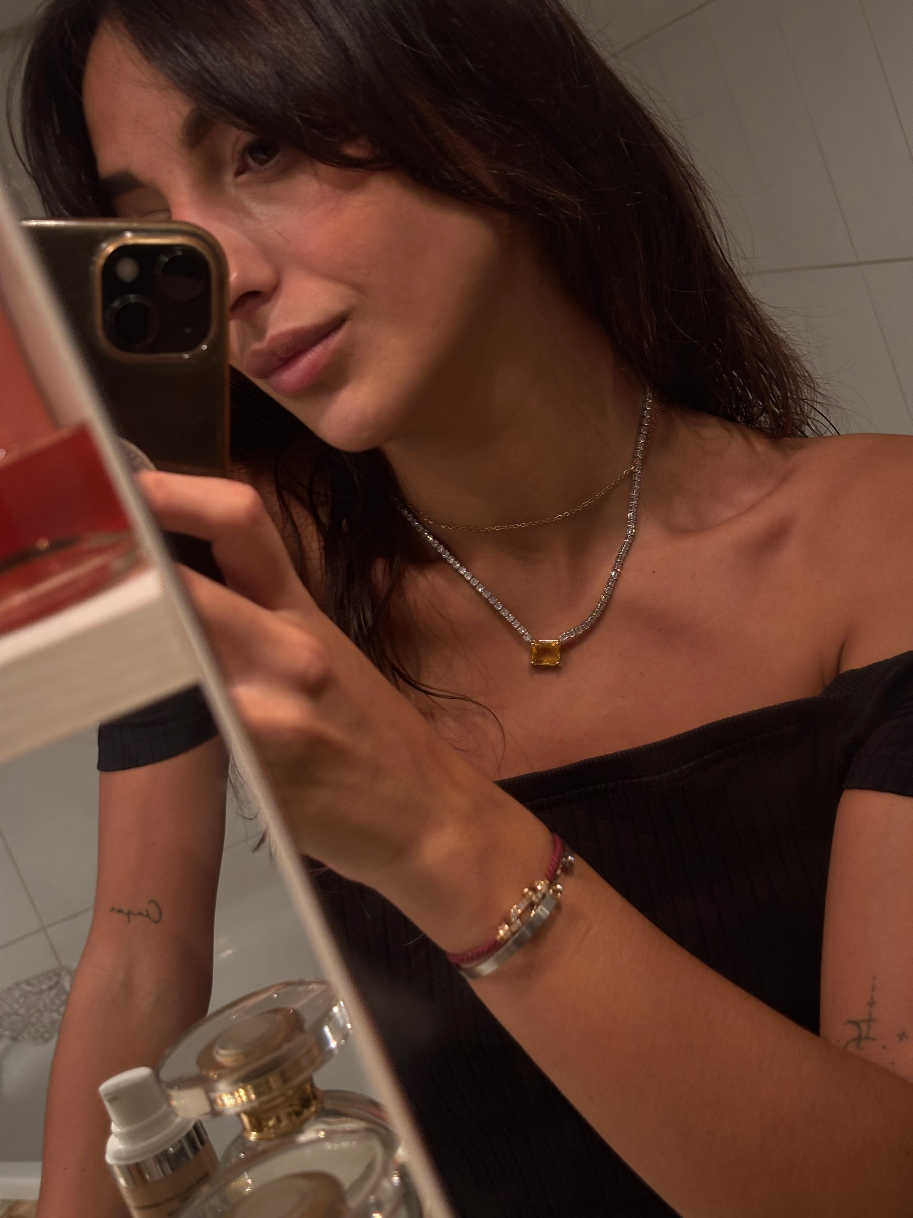 Colliers Bella jaune/rose