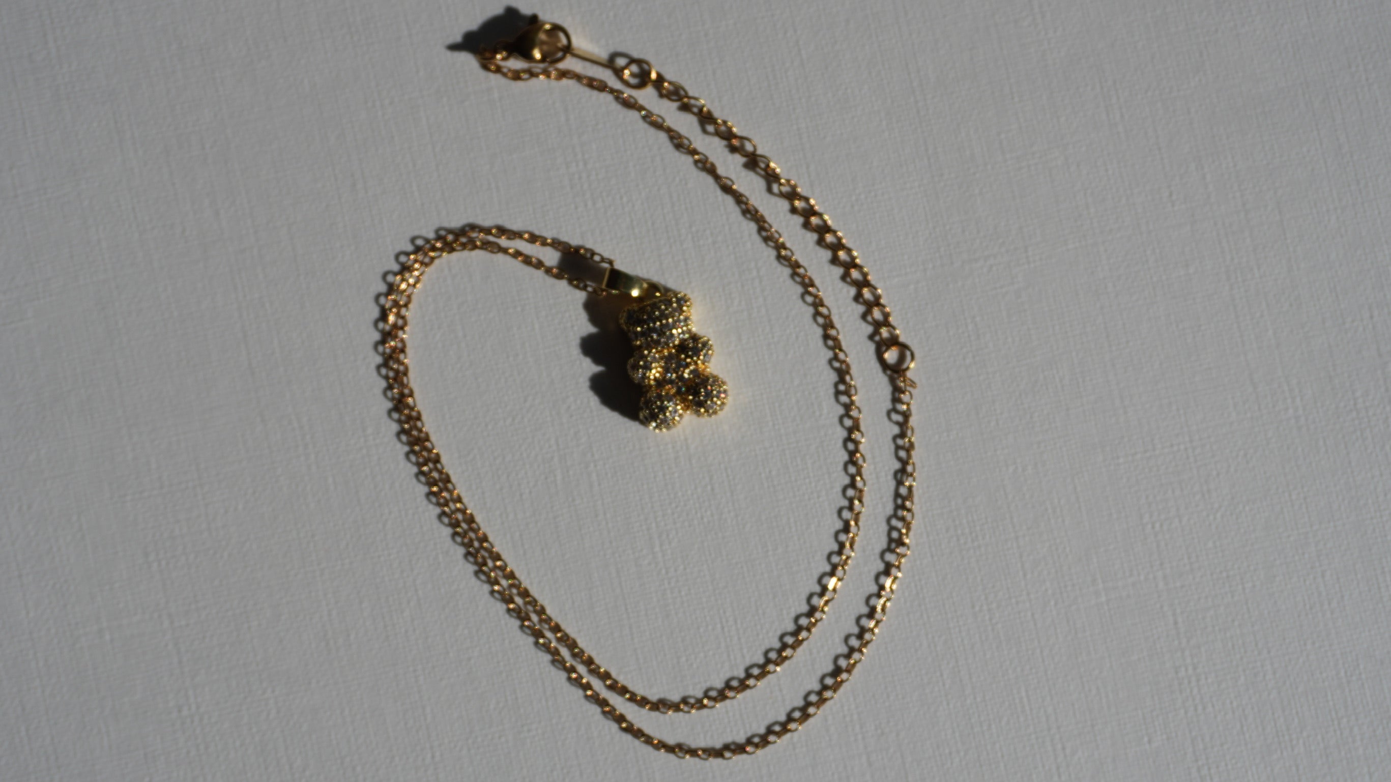 Collier nounours doré