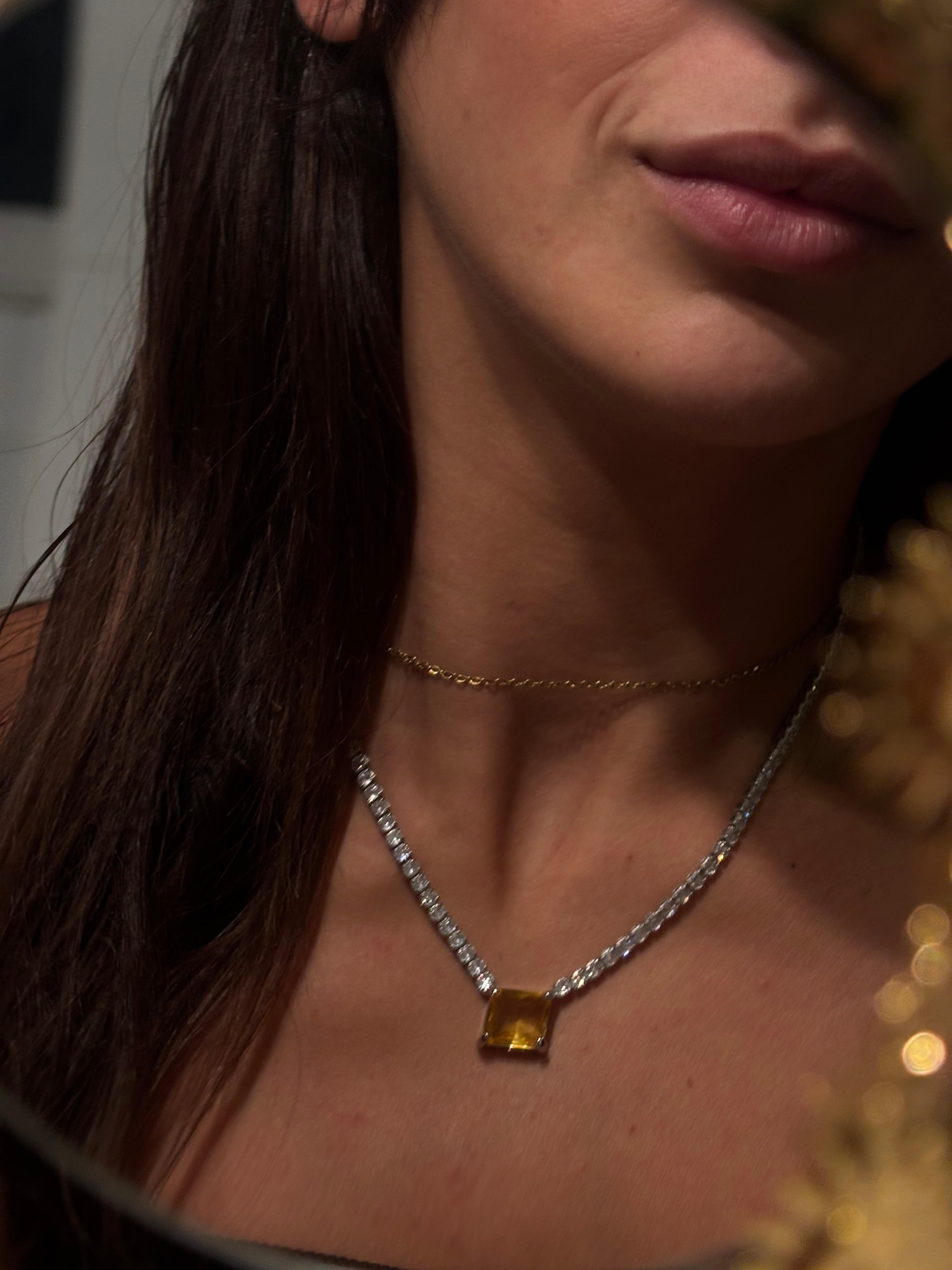 Colliers Bella jaune/rose