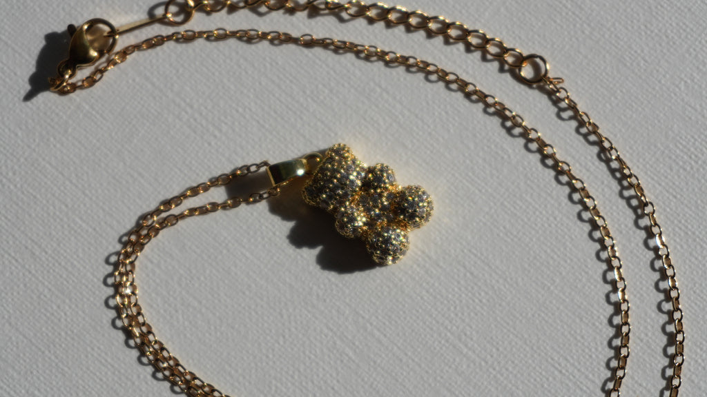 Collier nounours doré