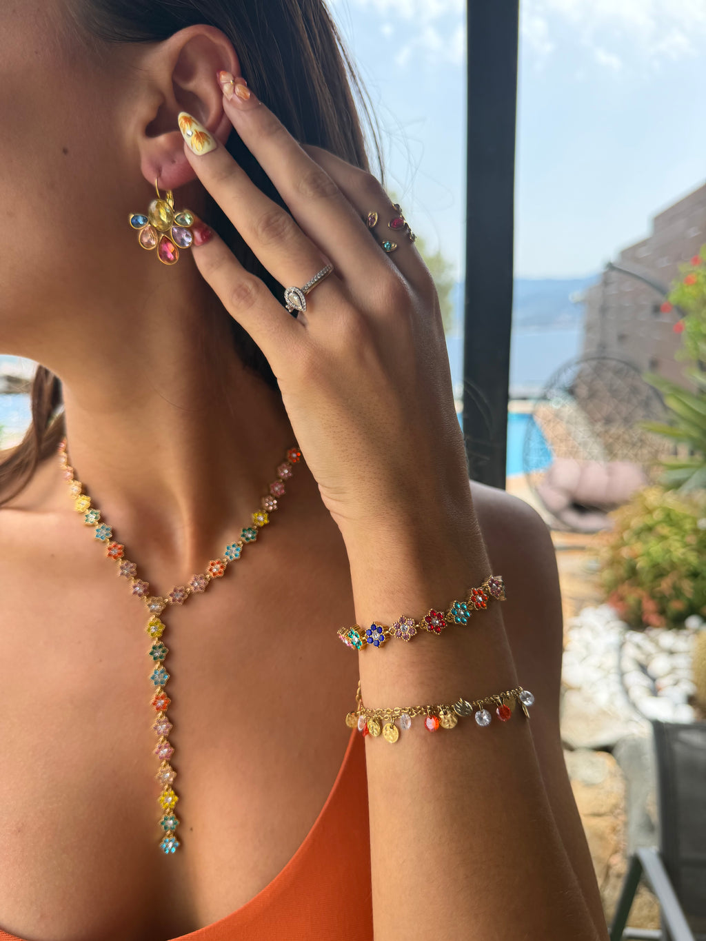 Boucles TRÈFLE multicolores