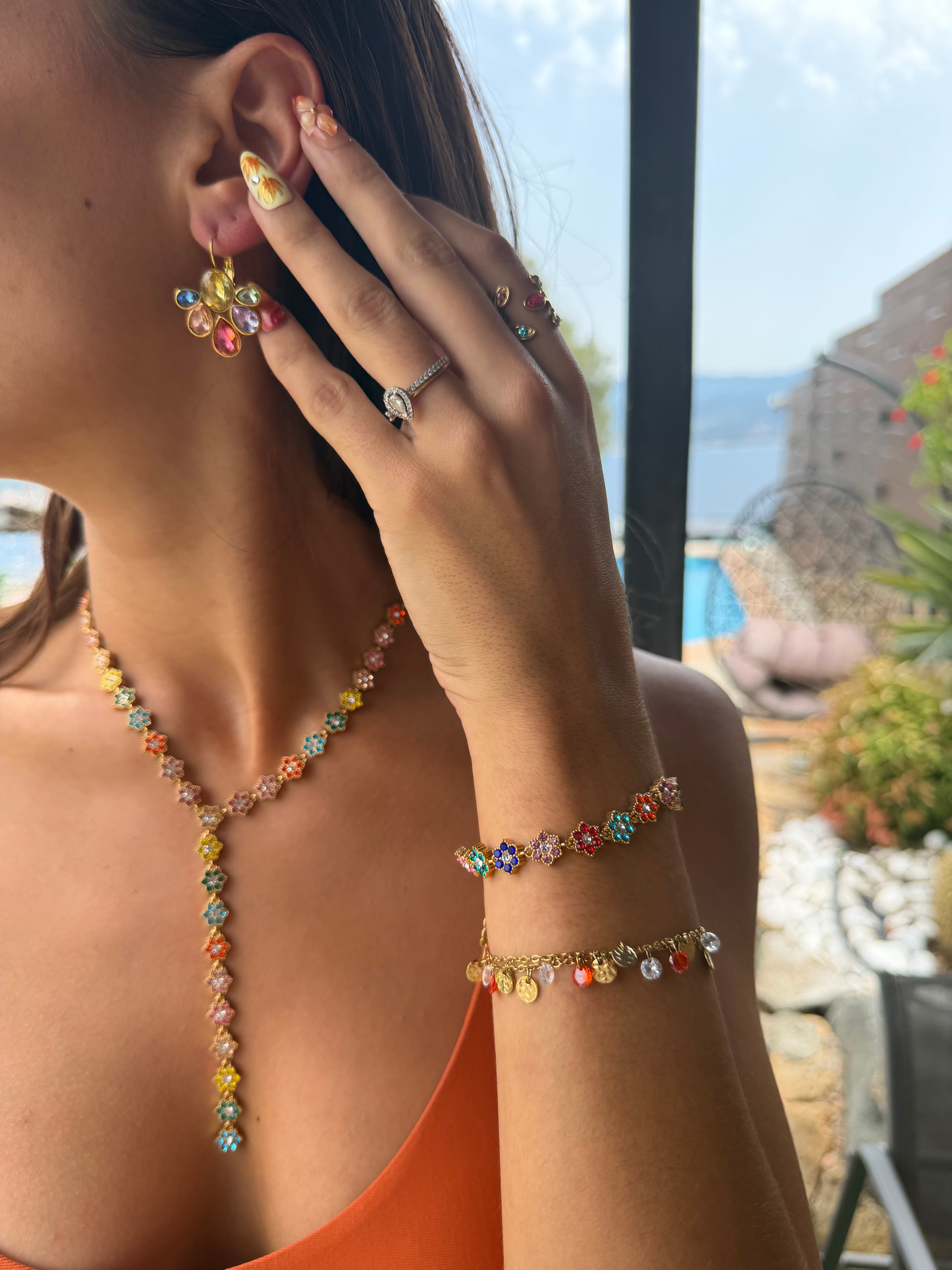 Boucles TRÈFLE multicolores