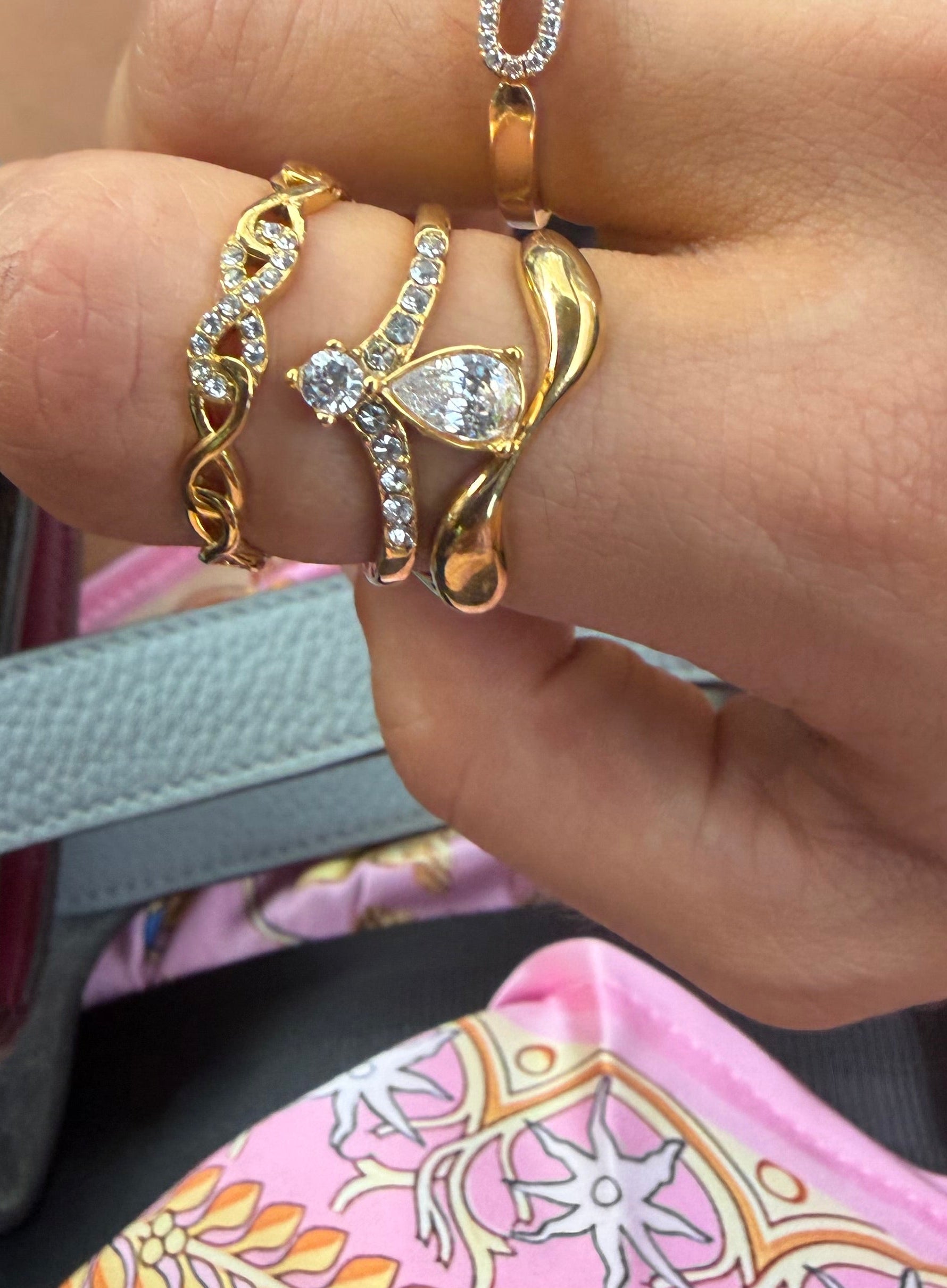 Bague OR triple